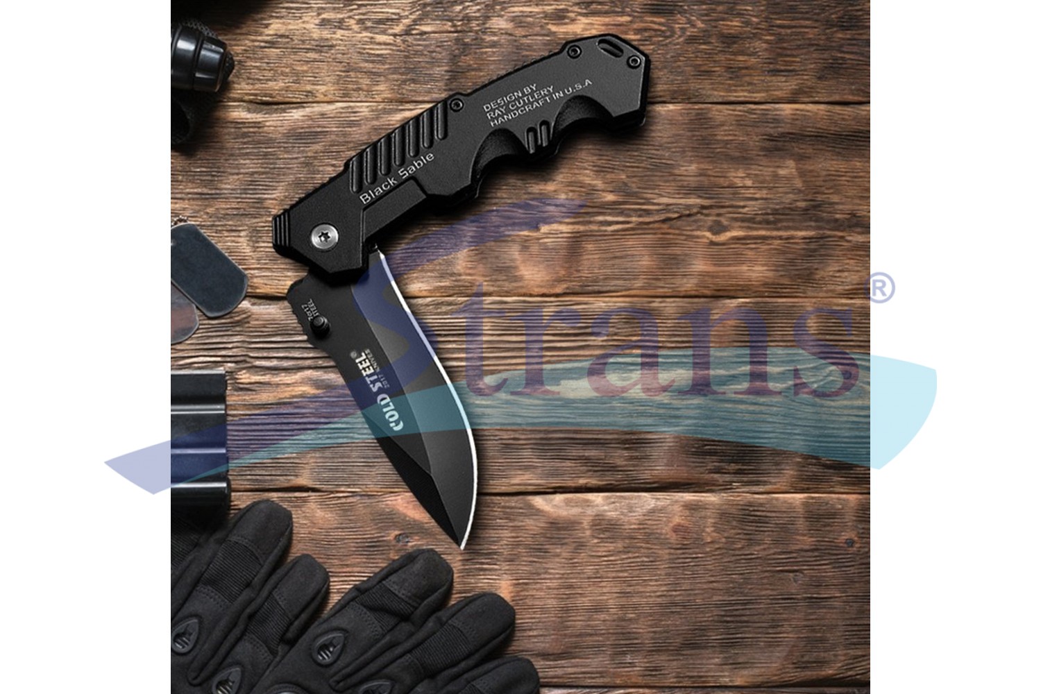 Ніж Розкладний Тактичний (Туристичний) Black Sable L-200Mm (85+